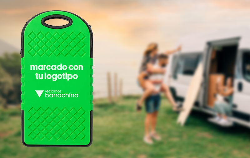 Comprar cargador portatil solar (power bank) personalizado con logotipo 02