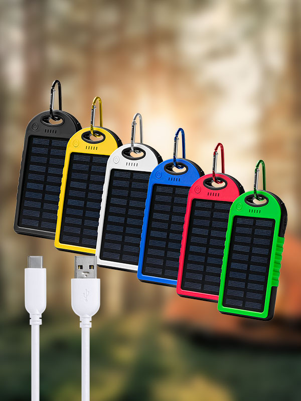 Comprar cargador portatil solar (power bank) personalizado con logotipo